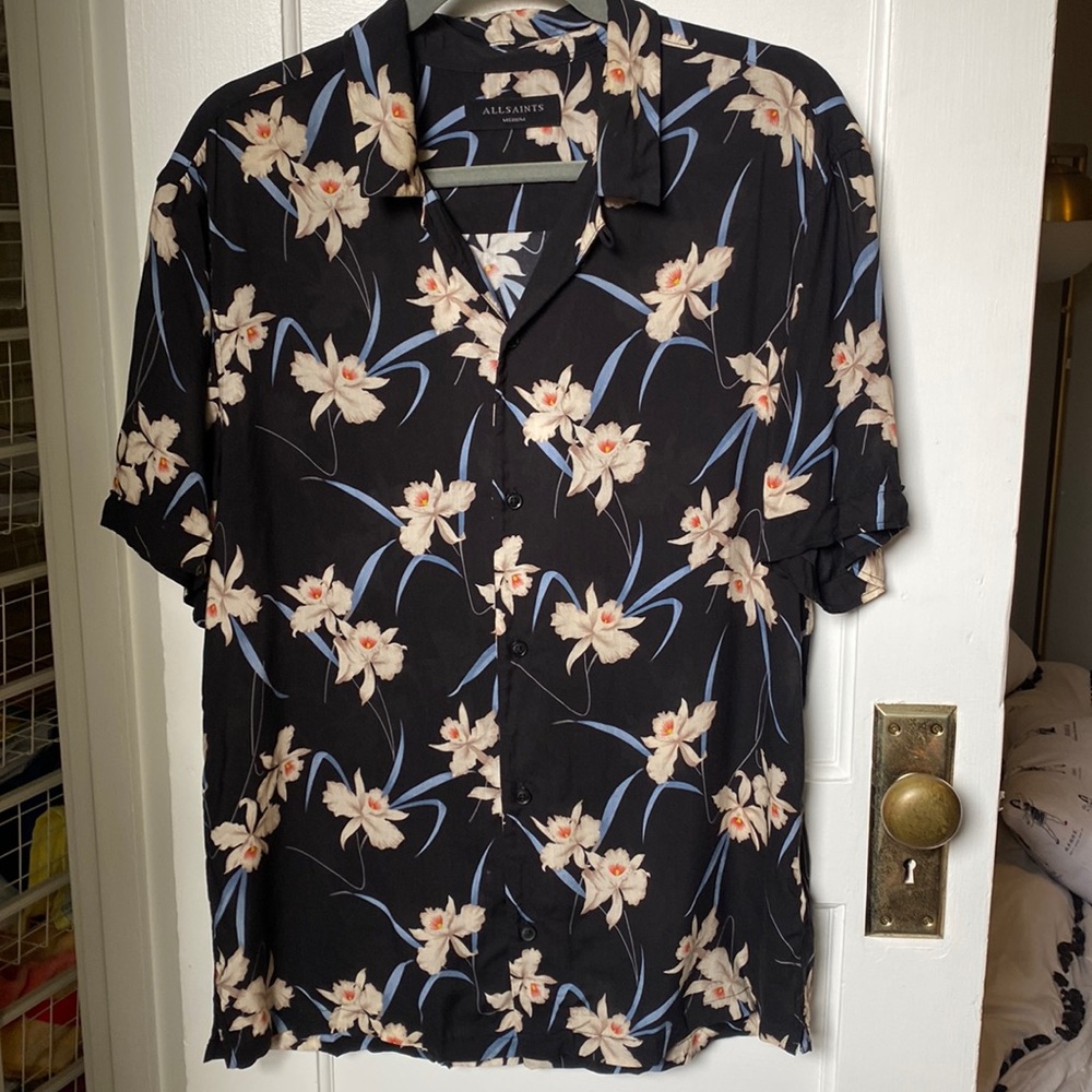 Mens AllSaints flower shirt